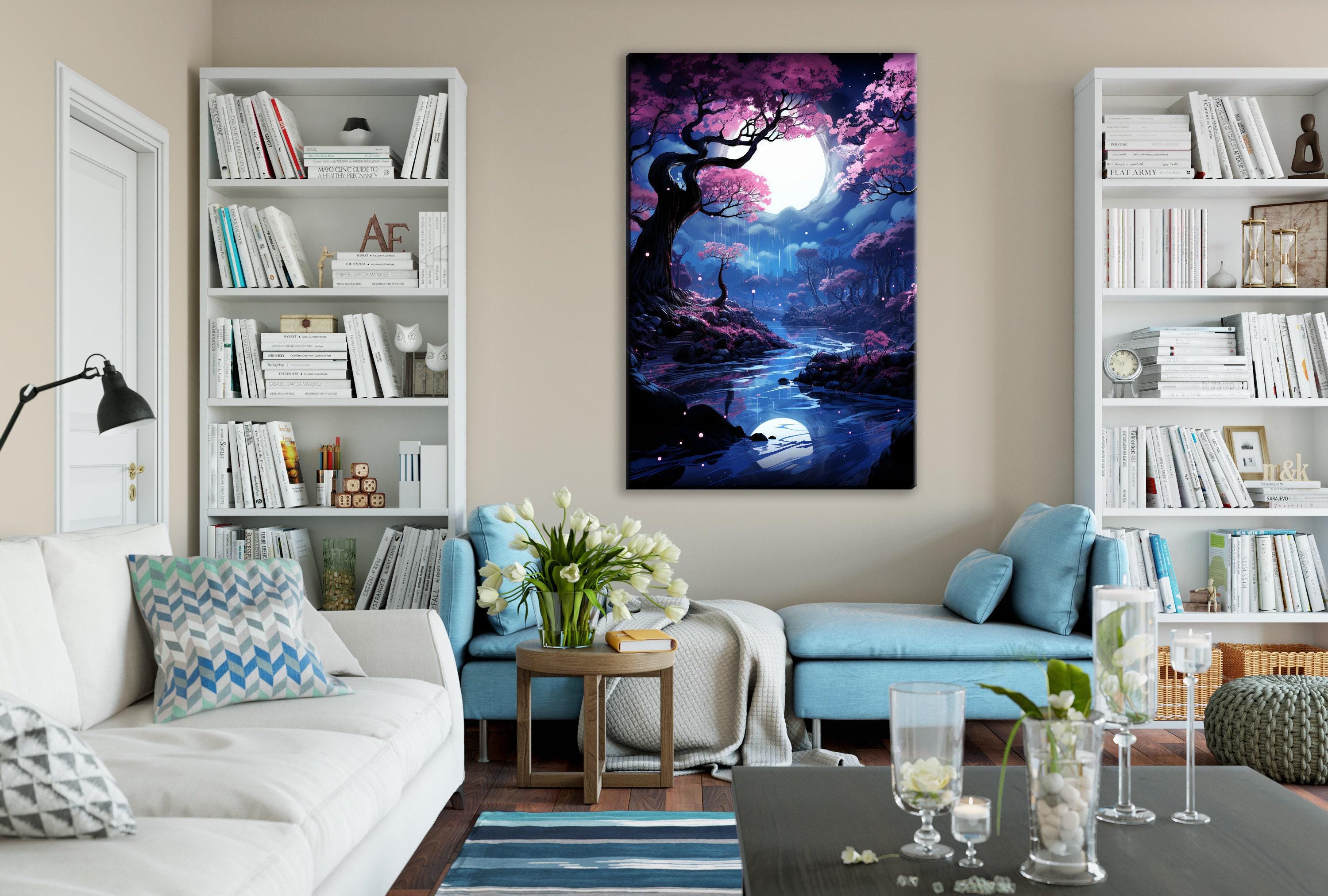 Canvas Wall Decor – Large Enchanted Forest Art | Gallery Wrapped Canvas Print