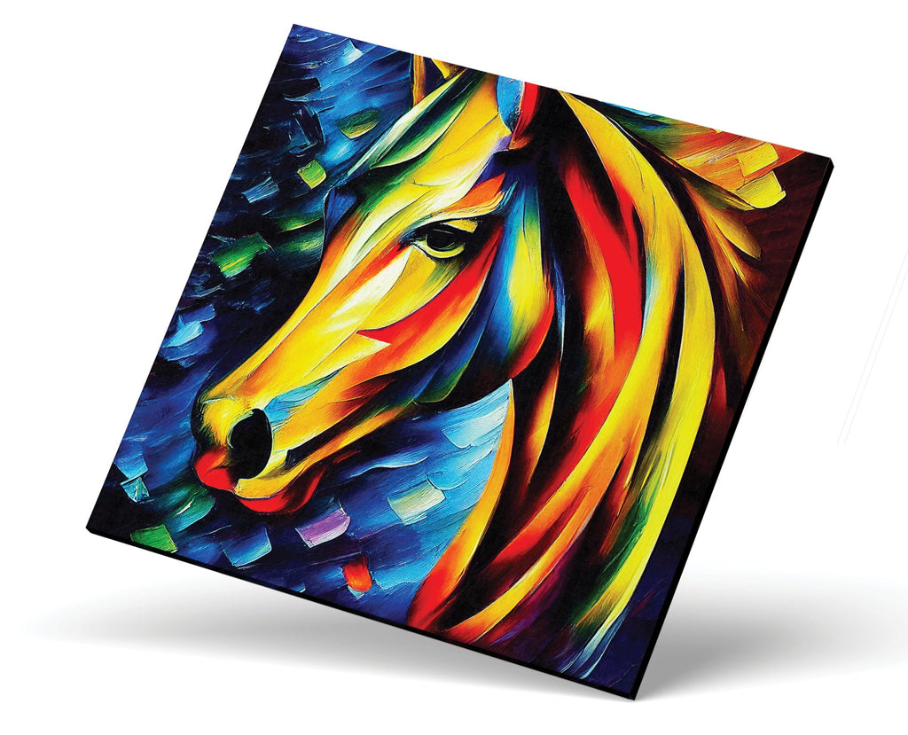 Colorful Horse Canvas | Vibrant Wall Art - Oil Painting Reproduction, Gallery Ready