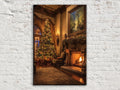 Christmas Canvas Art - Festive Tree Artwork on Gallery Wrapped Canvas, Ready to Hang Extra Large Print