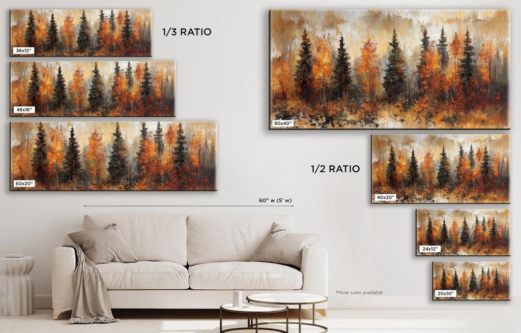 a living room with a white couch and paintings on the wall