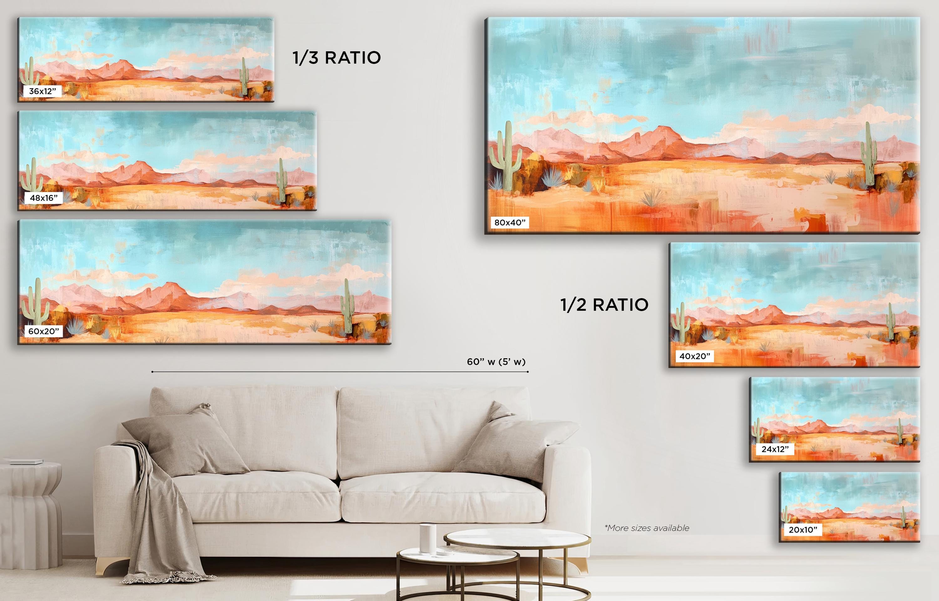 a living room with a couch and paintings on the wall