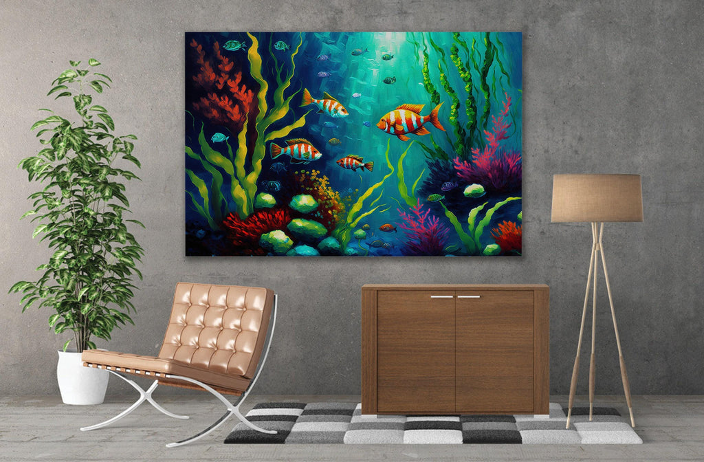 Fish Canvas Art – Vibrant Underwater Wall Art With Scratch Resistant Coating