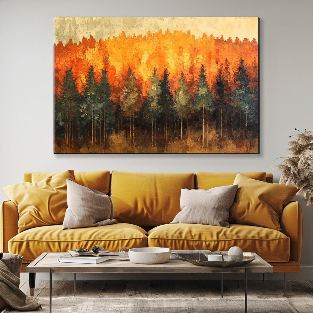 Autumn Forest Canvas - Extra Large Wall Art | Framed Canvas Print, Ready to Hang