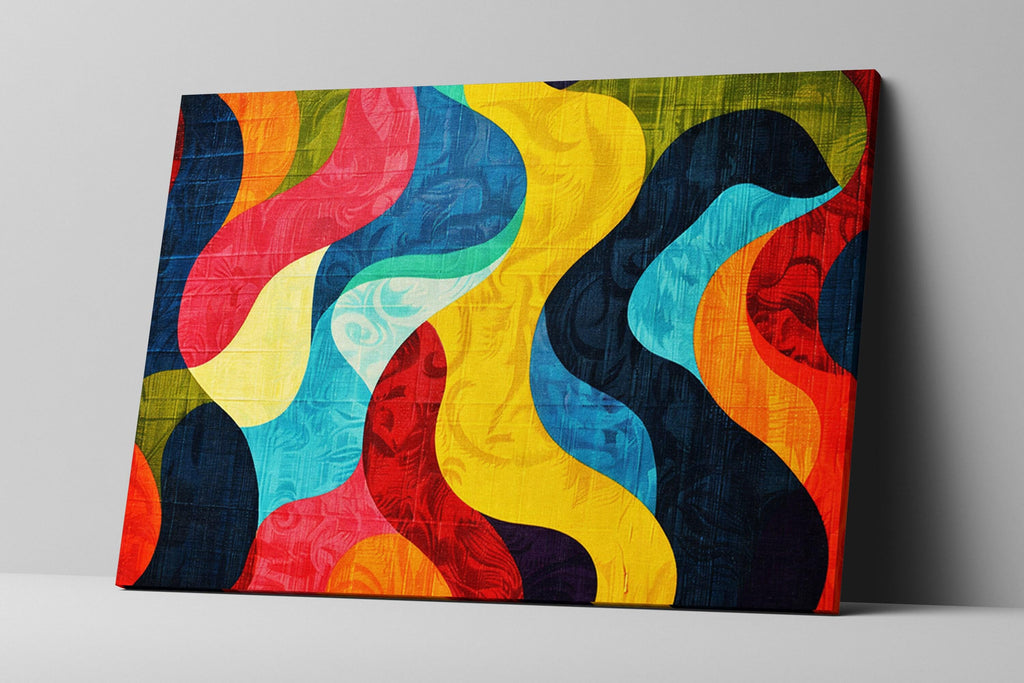 Retro Pop Art Canvas - Large Abstract Art Print | Gallery Wrapped, Ready to Hang