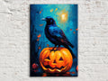 Halloween Pumpkin Canvas - Jack O Lantern Art | Large Gallery Wrapped Print