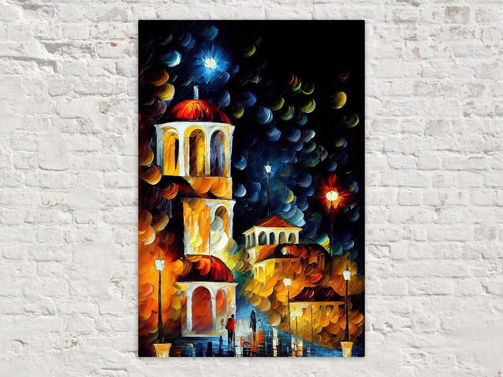 Athens Greece Canvas Print – Greek Wall Art With Wooden Frame, Gallery Ready