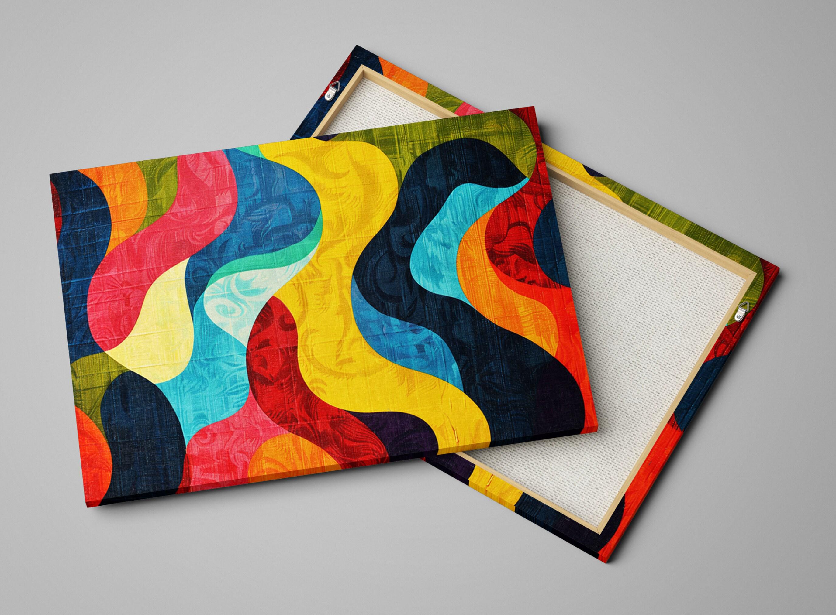 Retro Pop Art Canvas - Large Abstract Art Print | Gallery Wrapped, Ready to Hang