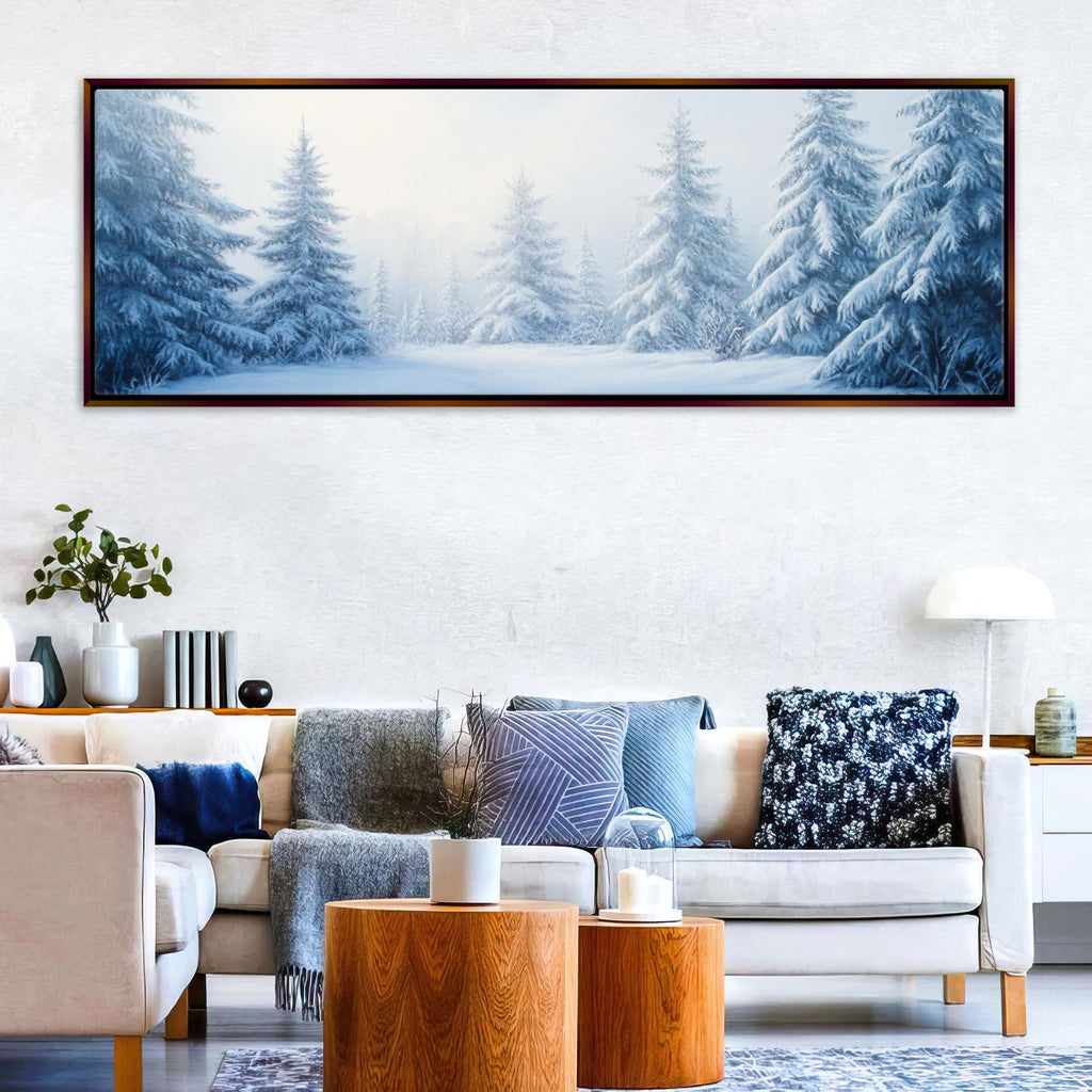 a living room filled with furniture and a painting on the wall