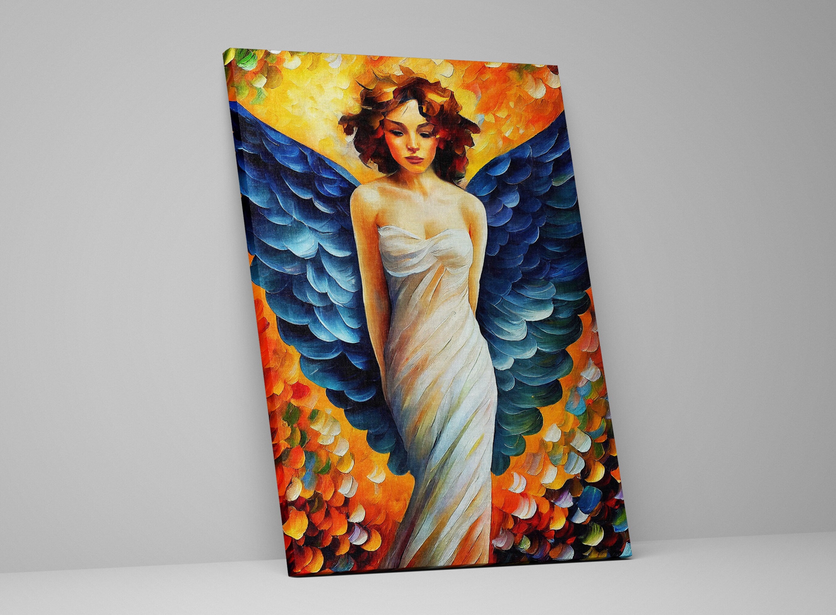 Angel Wall Art – Beautiful Spiritual Home Decor | Gallery Wrapped Canvas Print