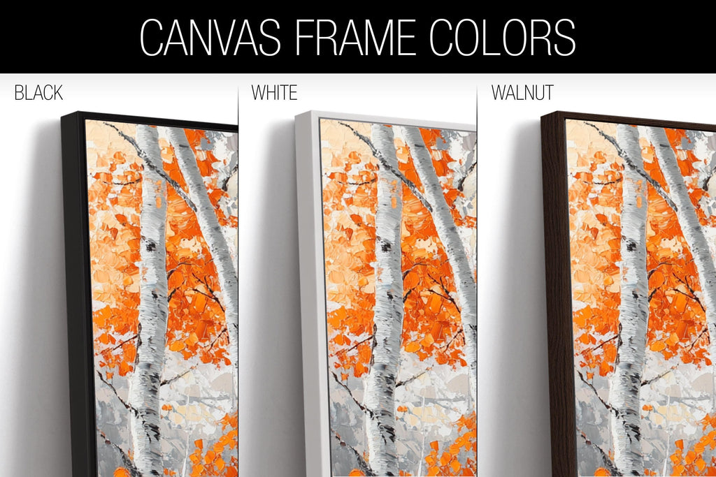Fall Birch Trees Art – Extra Large Wall Art | Gallery Wrapped Canvas Print