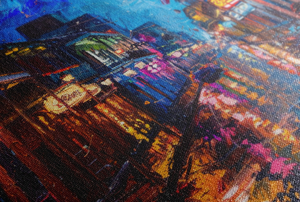 New Orleans Night Art – French Quarter Art on Large Gallery Wrapped Canvas, Ready to Hang