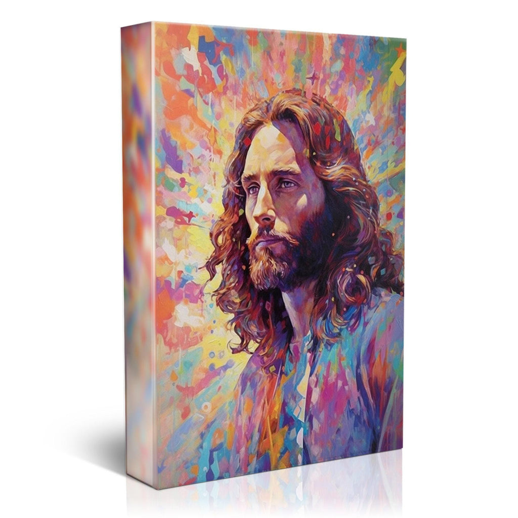 Jesus Christ Canvas Art - Colorful Religious Canvas Print | Large Spiritual Wall Art