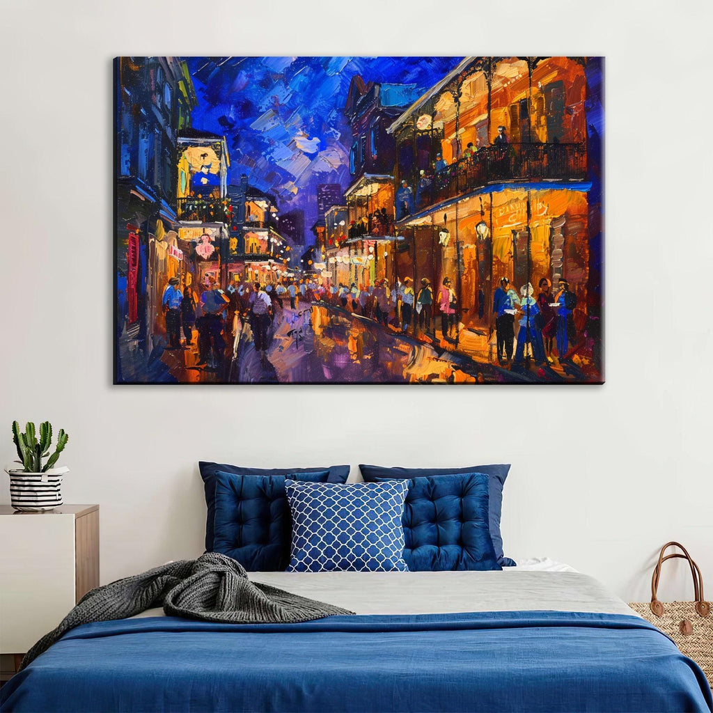 New Orleans Canvas Art – Vibrant NOLA Wall Art | Large Gallery Wrapped Canvas Print