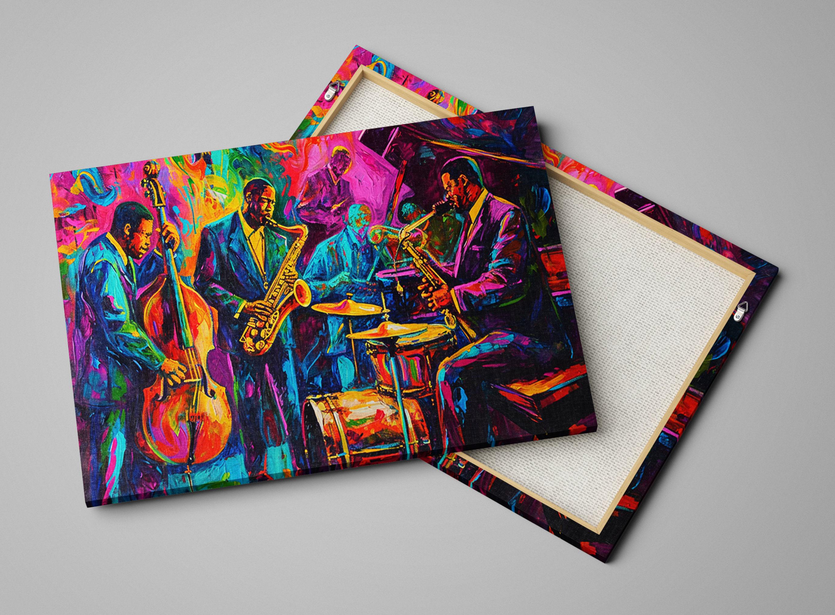 Jazz Canvas Wall Art – Vibrant Jazz Wall Decor | Gallery Wrapped Music Canvas Print