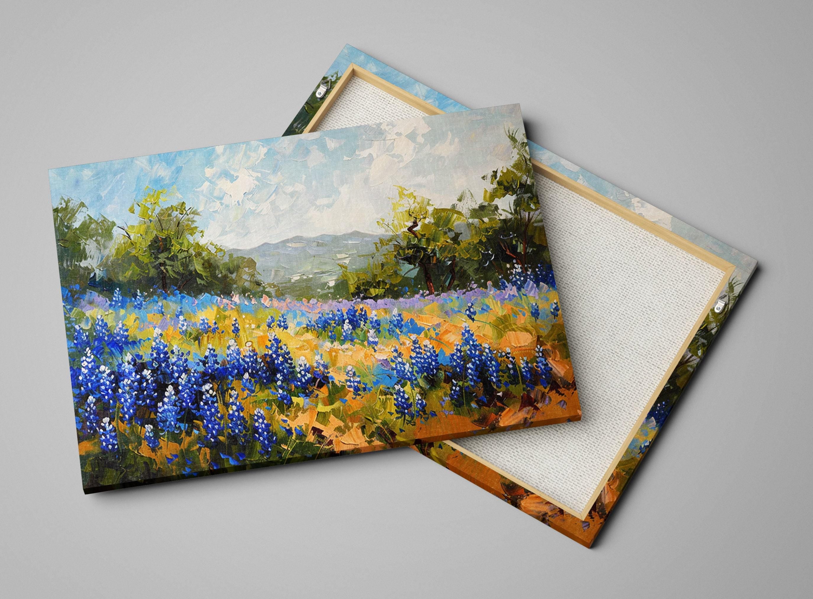 Texas Bluebonnet Art - Large Canvas Print | Gallery Wrapped, Ready to Hang