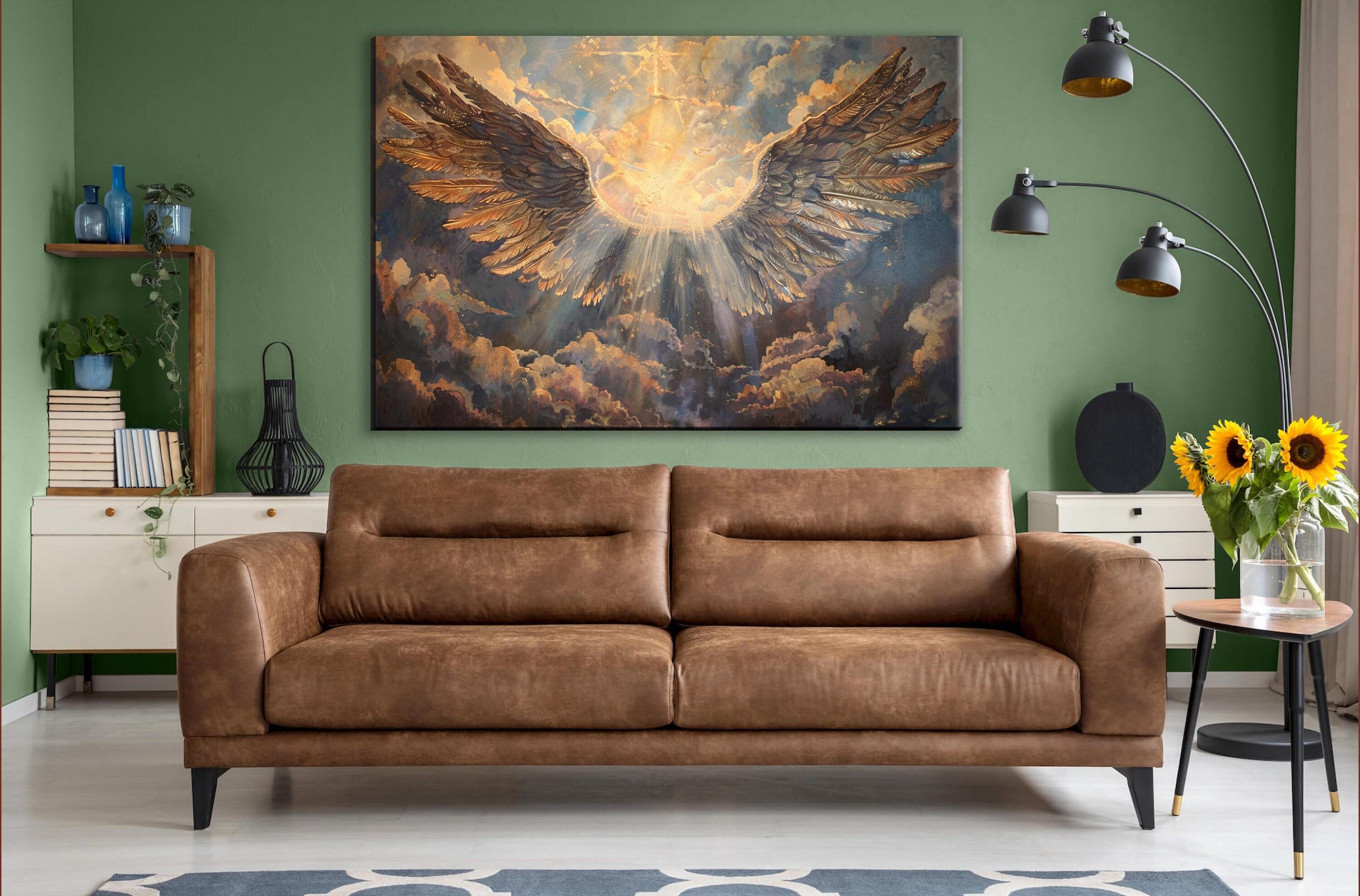 Angel Wings Artwork – Large Canvas Wall Art | Gallery Wrapped, Ready to Hang