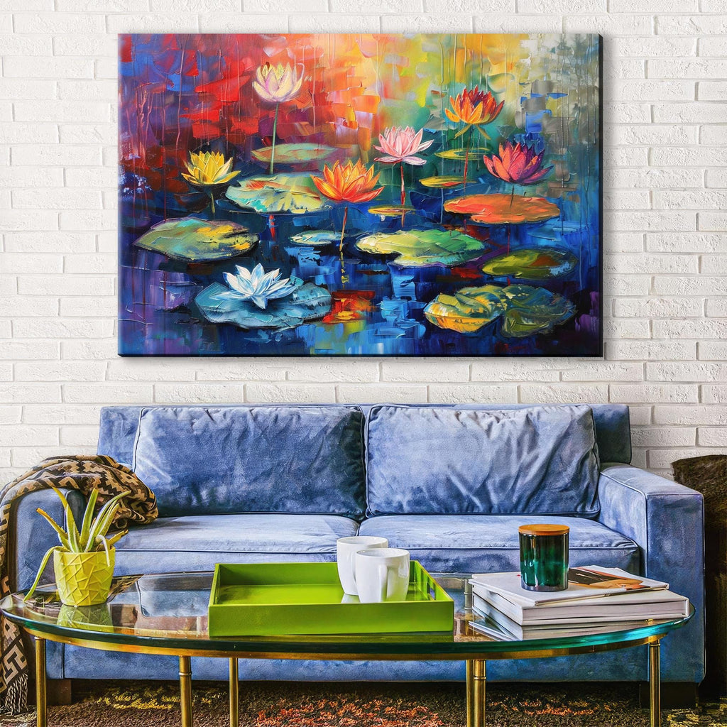 Monet Water Lilies Art - Large Canvas Art | Gallery Wrapped, Fade Resistant Print