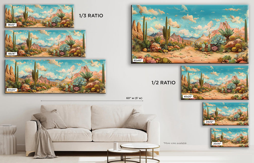 a living room with a couch and paintings on the wall