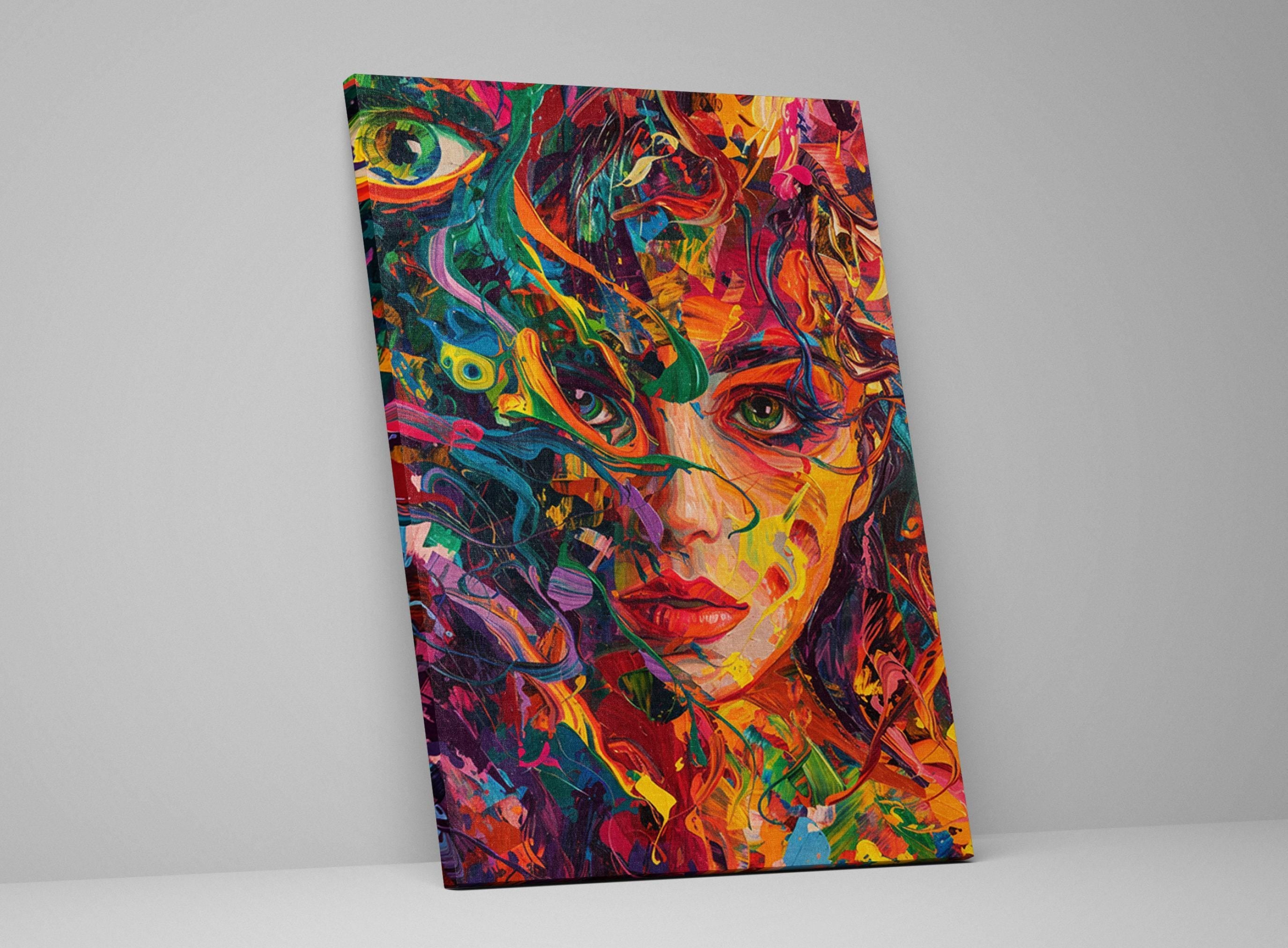 Abstract Colorful Wall Art – Extra Large Canvas Art | Gallery Wrapped Canvas, Ready to Hang