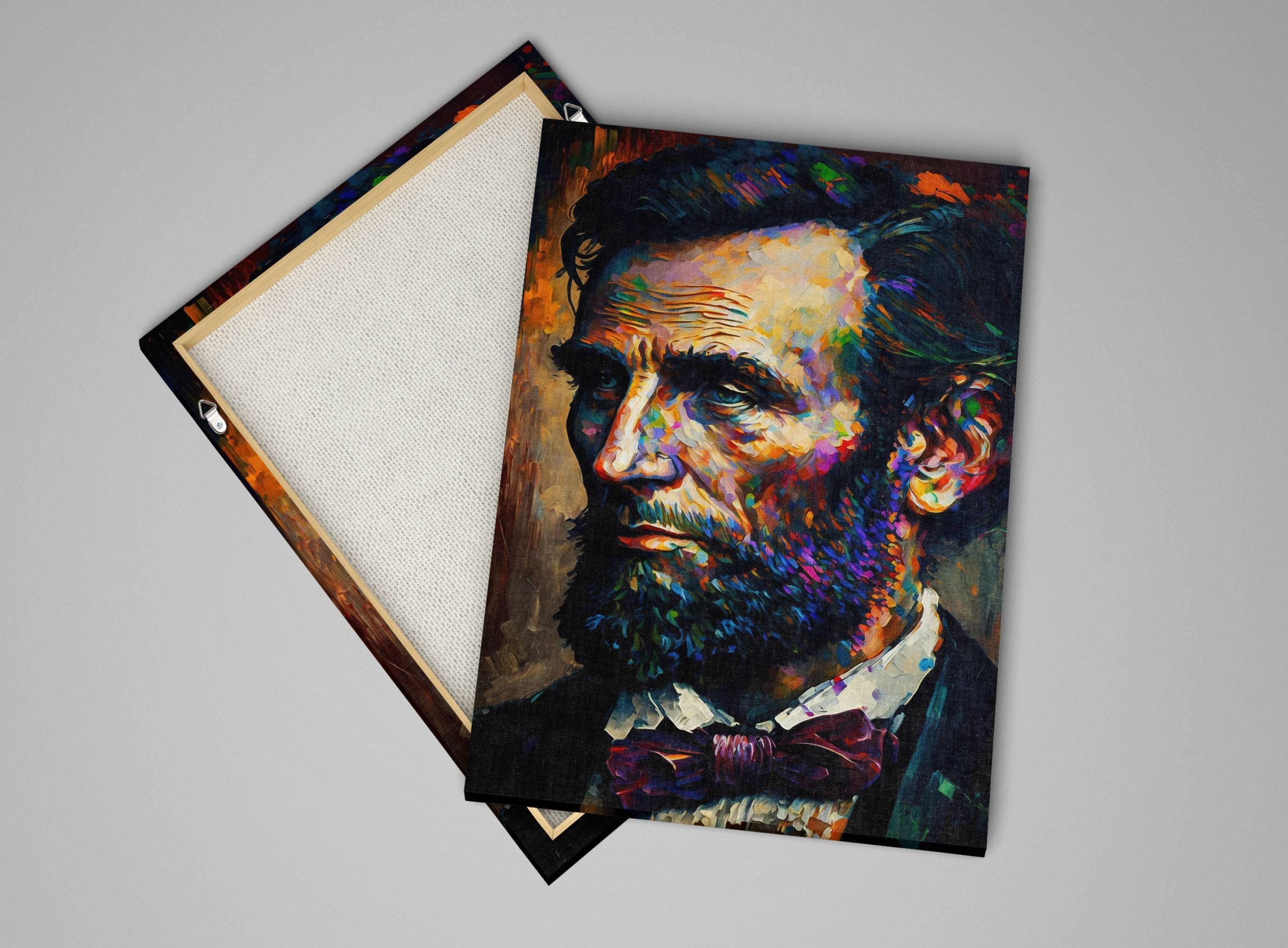 Abraham Lincoln Canvas Print – Presidential Portrait on Gallery Ready Wood Frame