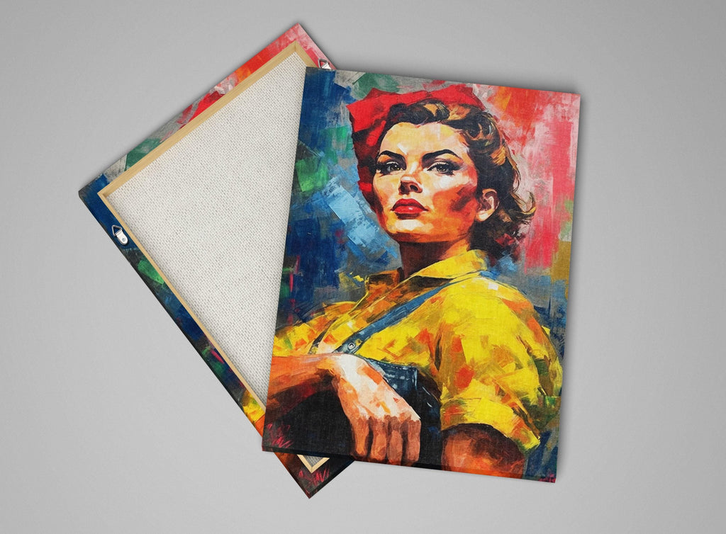Rosie the Riveter Canvas | Iconic Feminist Wall Art - Large Empowering Print