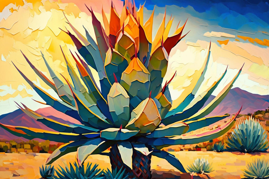 Southwest Wall Art – Agave Canvas Art Desert Landscape Print on Large Gallery Canvas