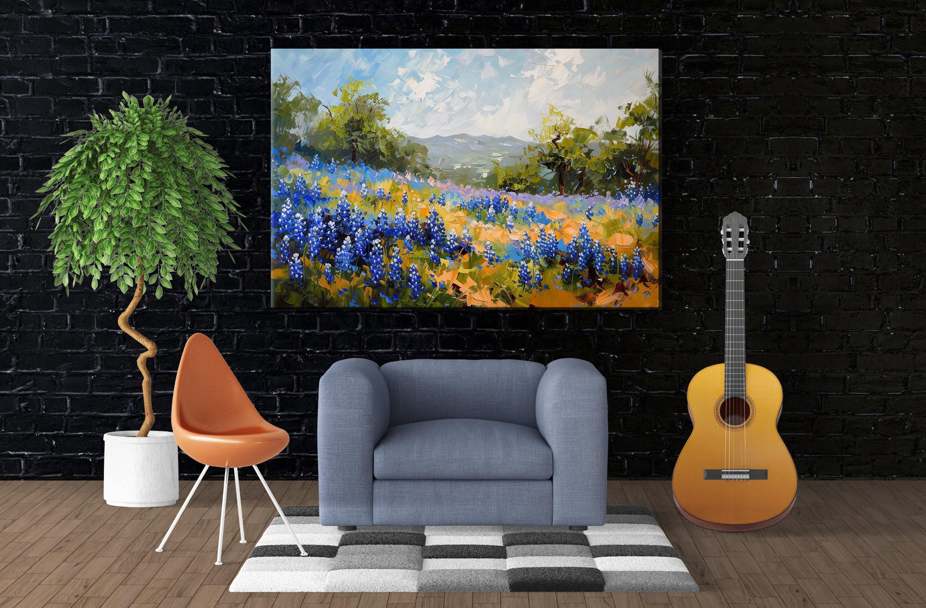 Texas Bluebonnet Art - Large Canvas Print | Gallery Wrapped, Ready to Hang