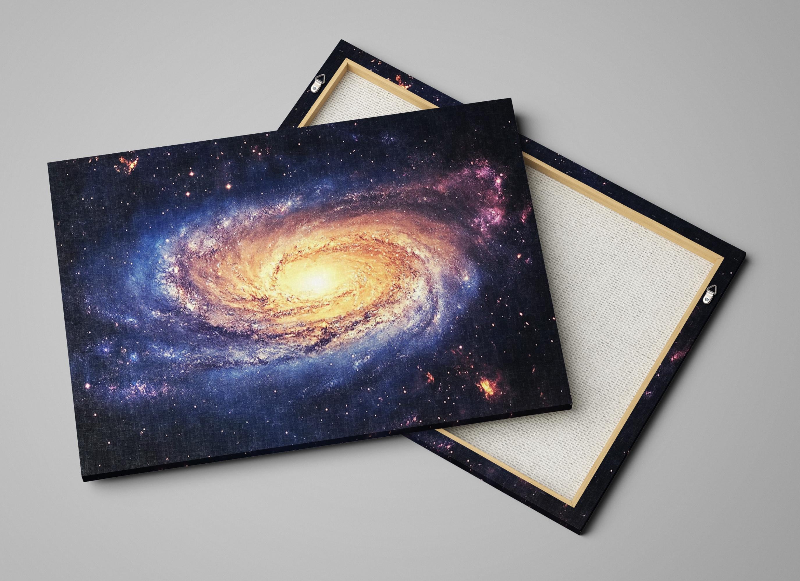 two coasters with a picture of a spiral galaxy