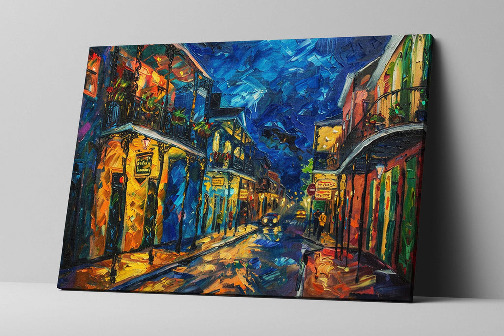 New Orleans Painting | Heavy Texture Canvas Print - Large Gallery-Wrapped Art