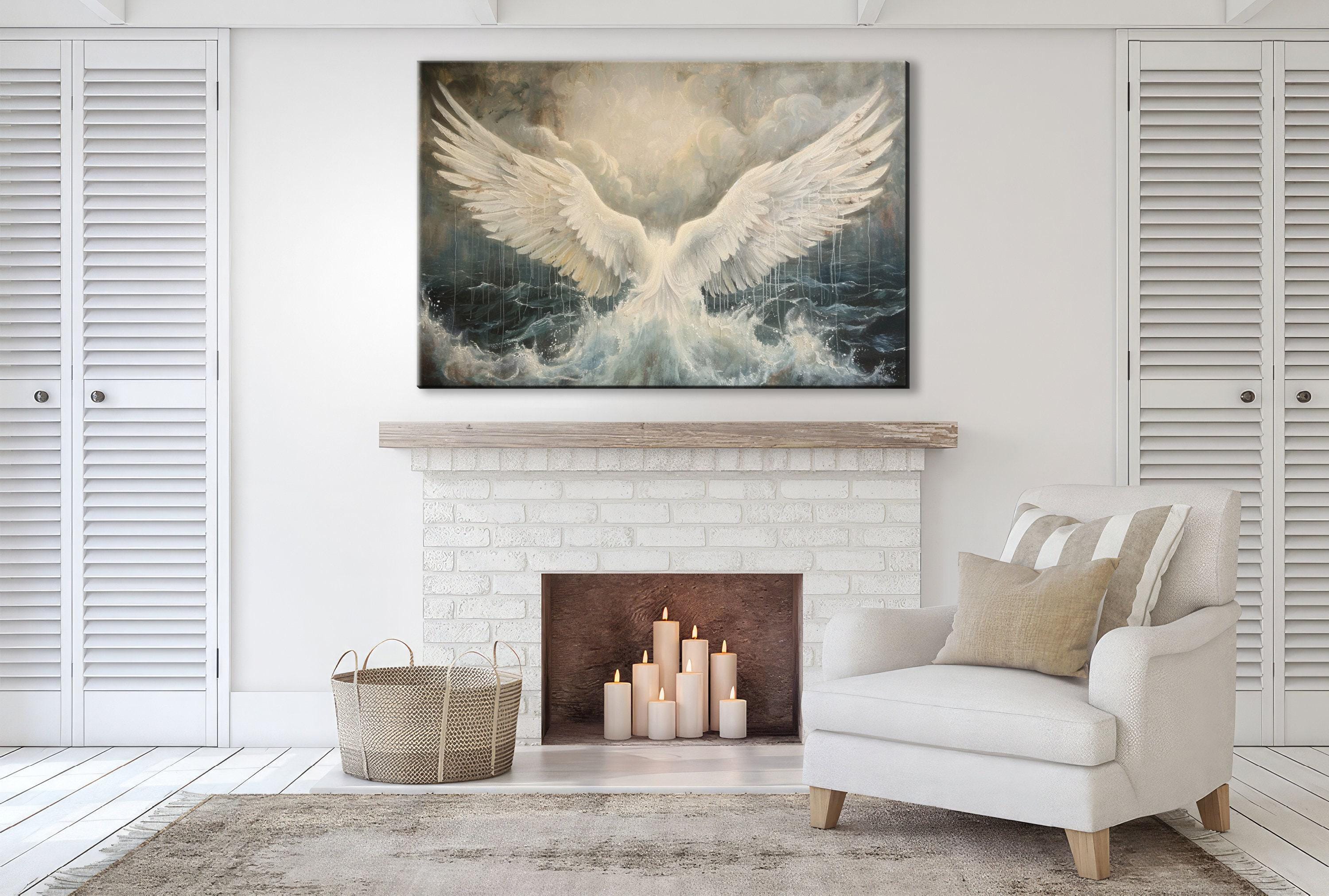 Angel Wings Canvas - Large Canvas Art | Celestial Art Print, Ready to Hang