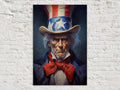 Uncle Sam Canvas Art – Patriotic Wall Art | Large Canvas Print With Wood Frame