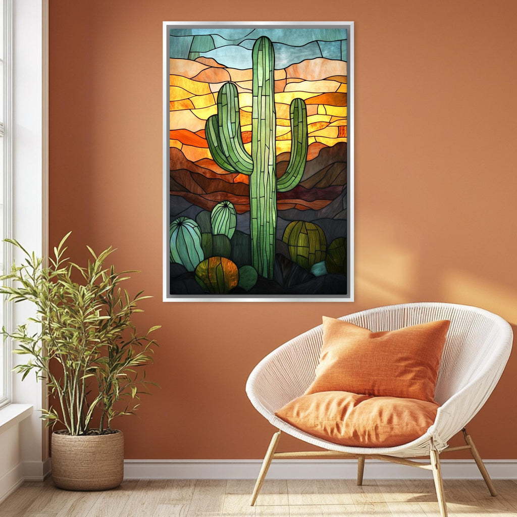 a room with a chair and a painting on the wall