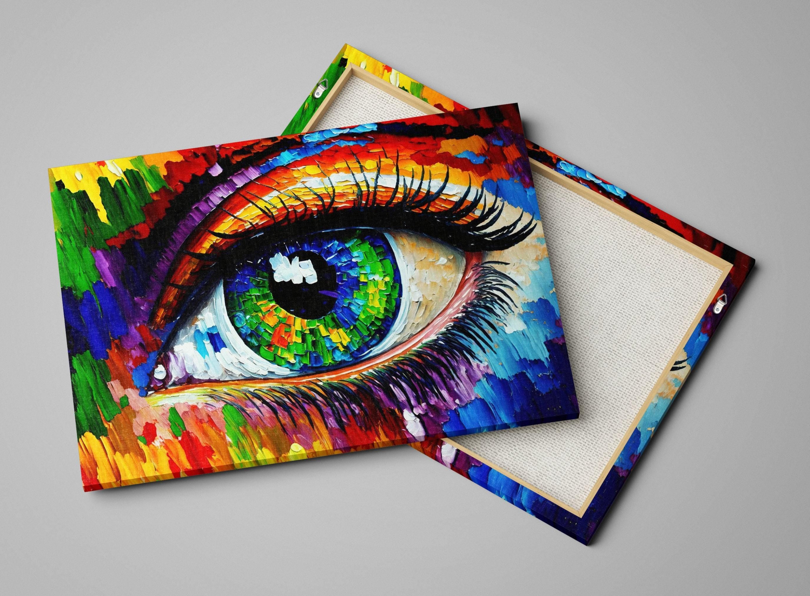 Colorful Eye Canvas - Abstract Eye Art Print | Vibrant Wall Art for Optometry Office