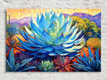 Blue Agave Wall Art – Desert Canvas Print | Southwest Agave Canvas, Extra Large