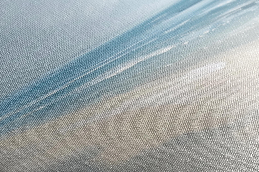a close up of a piece of art with a sky background