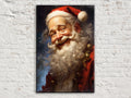 Vintage Santa Claus | Classic Santa Painting on Gallery Wrapped Canvas - Large Giclee Print