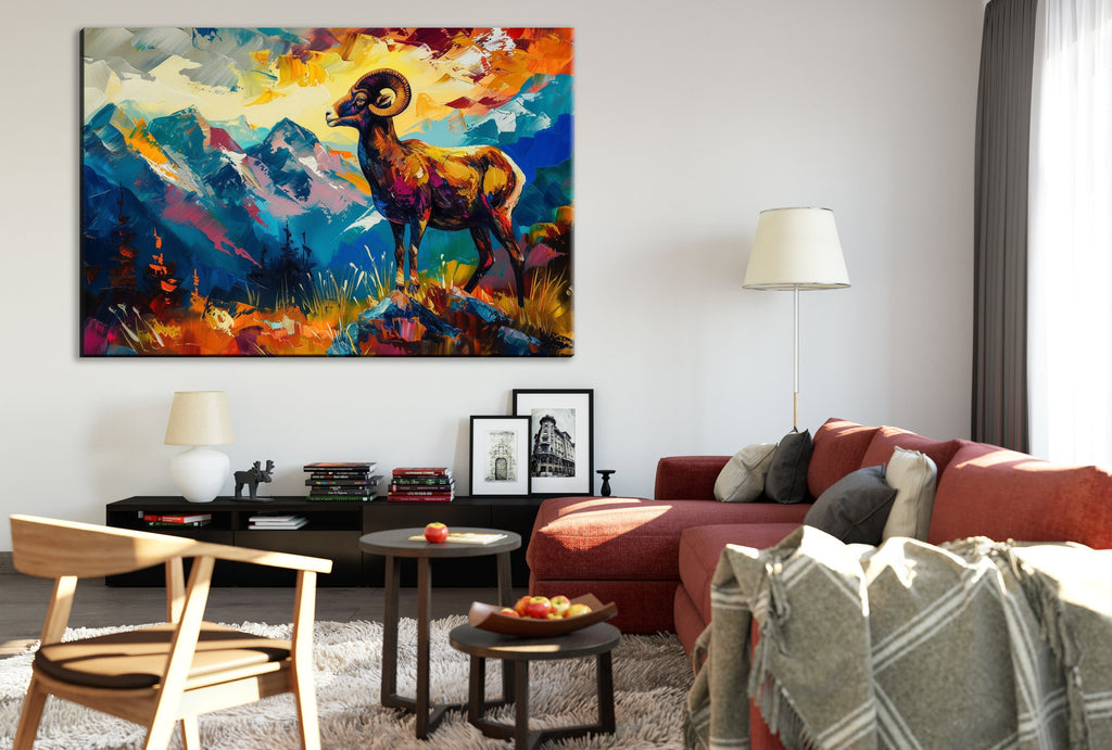 Bighorn Sheep Canvas | Large Wildlife Wall Art - Gallery Wrapped, Ready to Hang