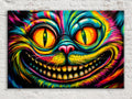 Cheshire Cat Wall Art – Vibrant Fantasy Canvas Print | Wonderland Themed Art