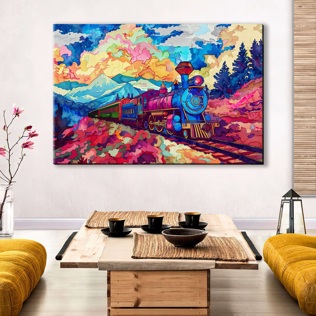 Steam Engine Canvas | Classic Railway Wall Art - Gallery Wrapped, Ready to Hang