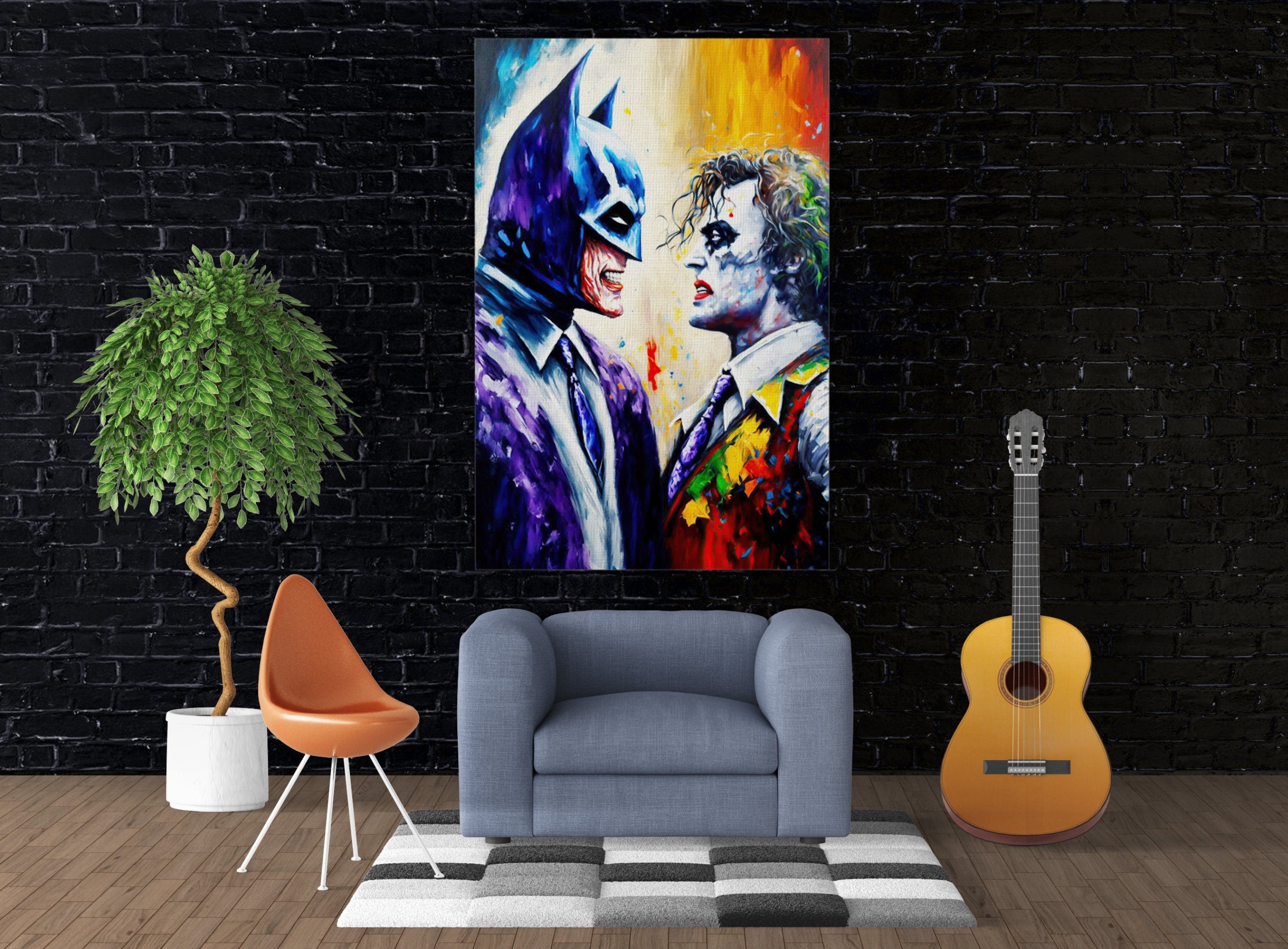 Batman Joker Wall Art - Gotham City Wall Decor | High Quality Canvas Print