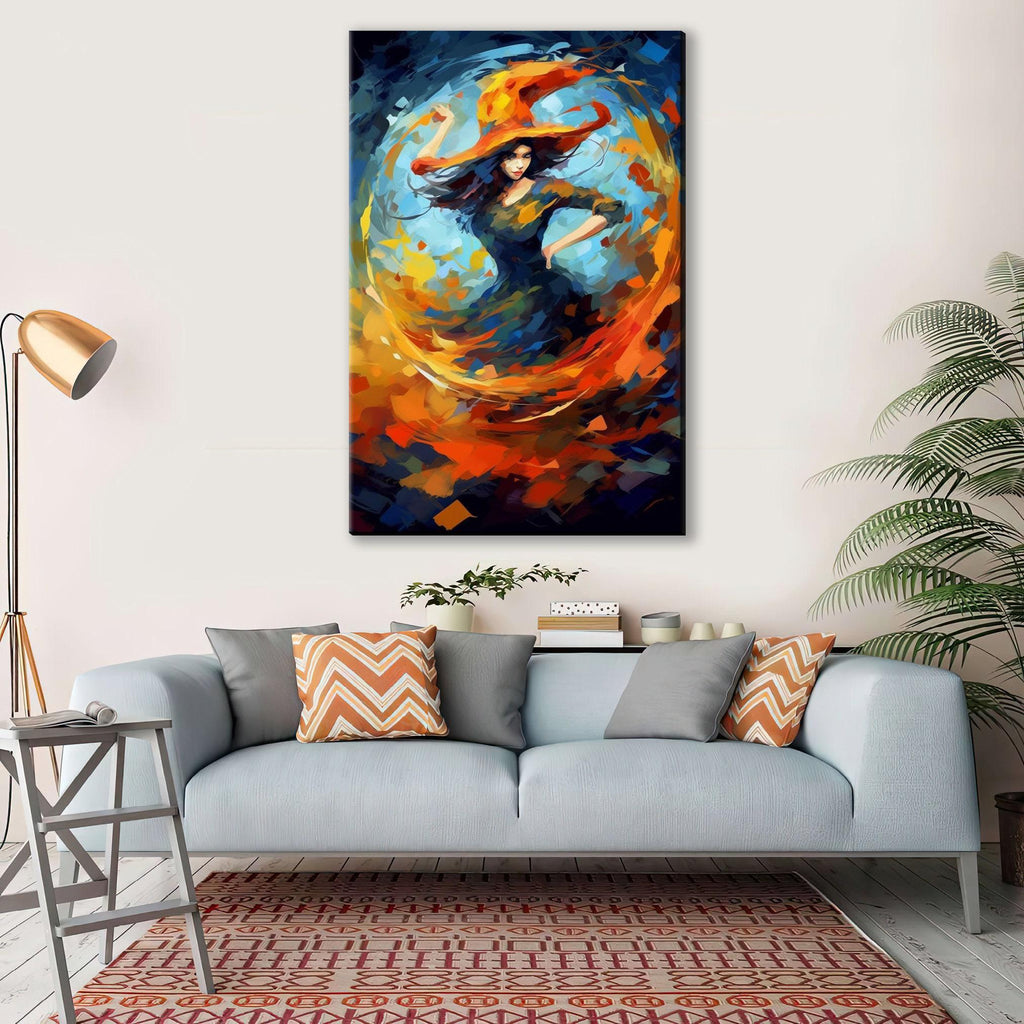Halloween Witch Canvas | Large Gallery Wrapped Premium Artist Canvas Print