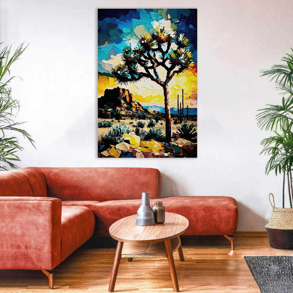 Joshua Tree Wall Art | Desert Landscape Art on Fade Resistant Canvas - Gallery Ready
