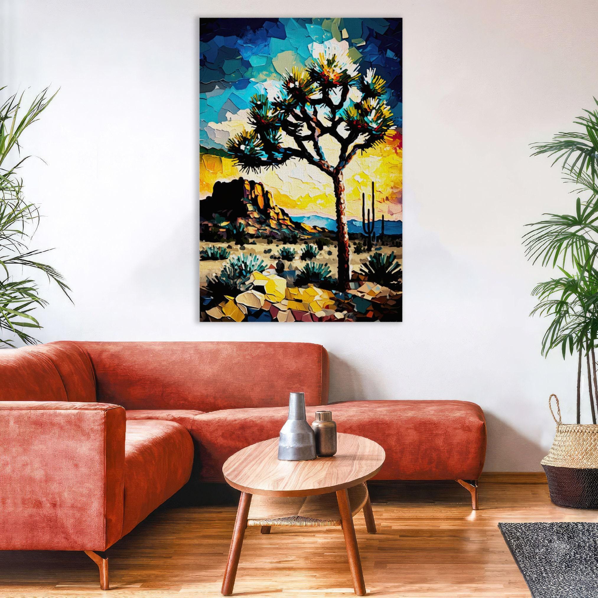 Joshua Tree Wall Art | Desert Landscape Art on Fade Resistant Canvas - Gallery Ready