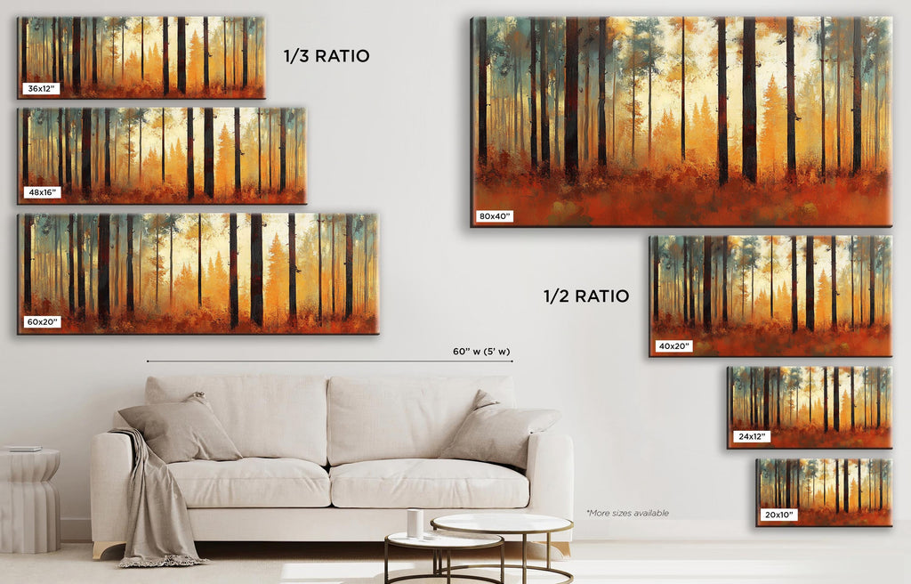 a living room with a couch and a painting on the wall