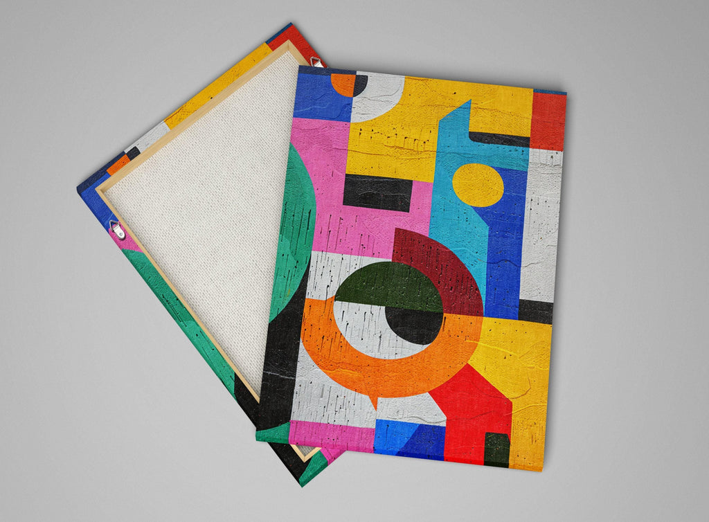 Abstract Brutalism Artwork - Large Abstract Art | Gallery Wrapped Canvas Print