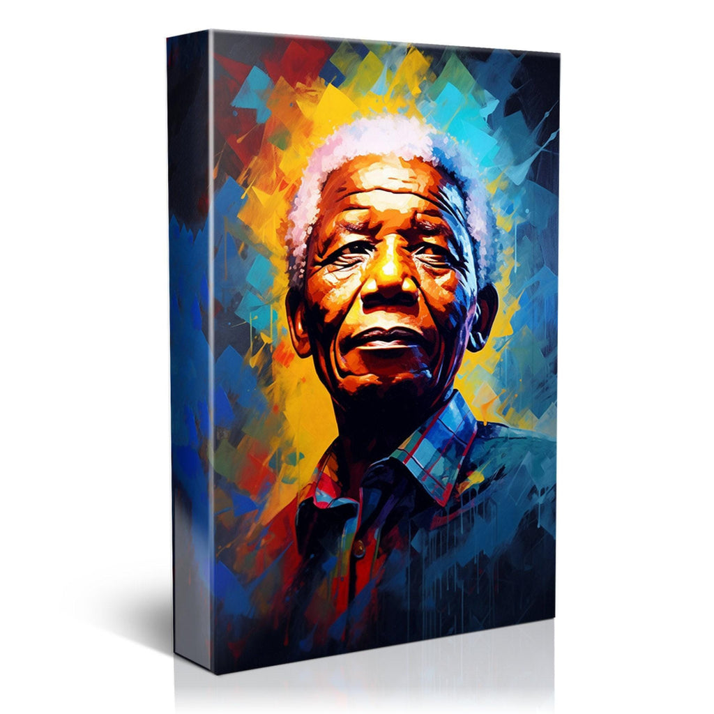 Nelson Mandela Art - Gallery Wrapped Canvas Wall Art | Extra Large Civil Rights Tribute