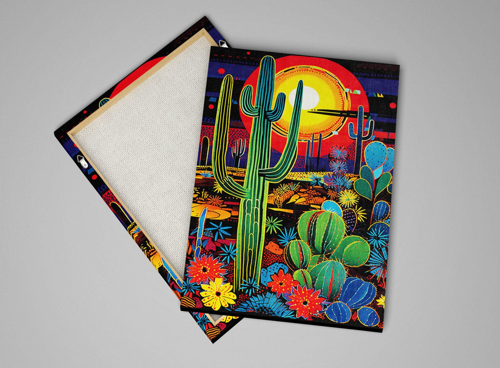 Desert Night Sky Art – Large Gallery Wrapped Canvas with Fade Resistant Ink