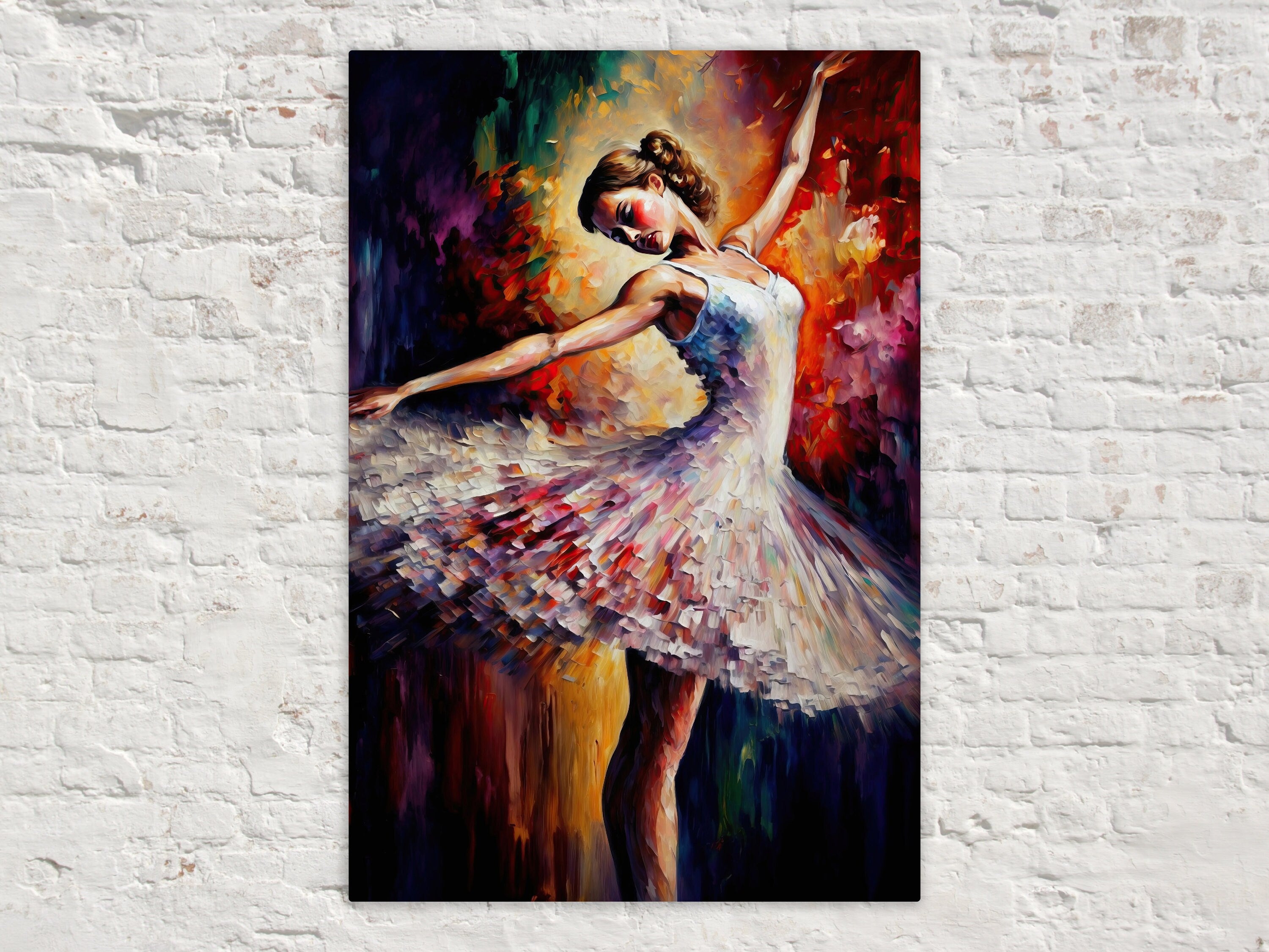 Ballerina Wall Art - High Quality Canvas Print with Wooden Frame & Scratch Resistant Coating