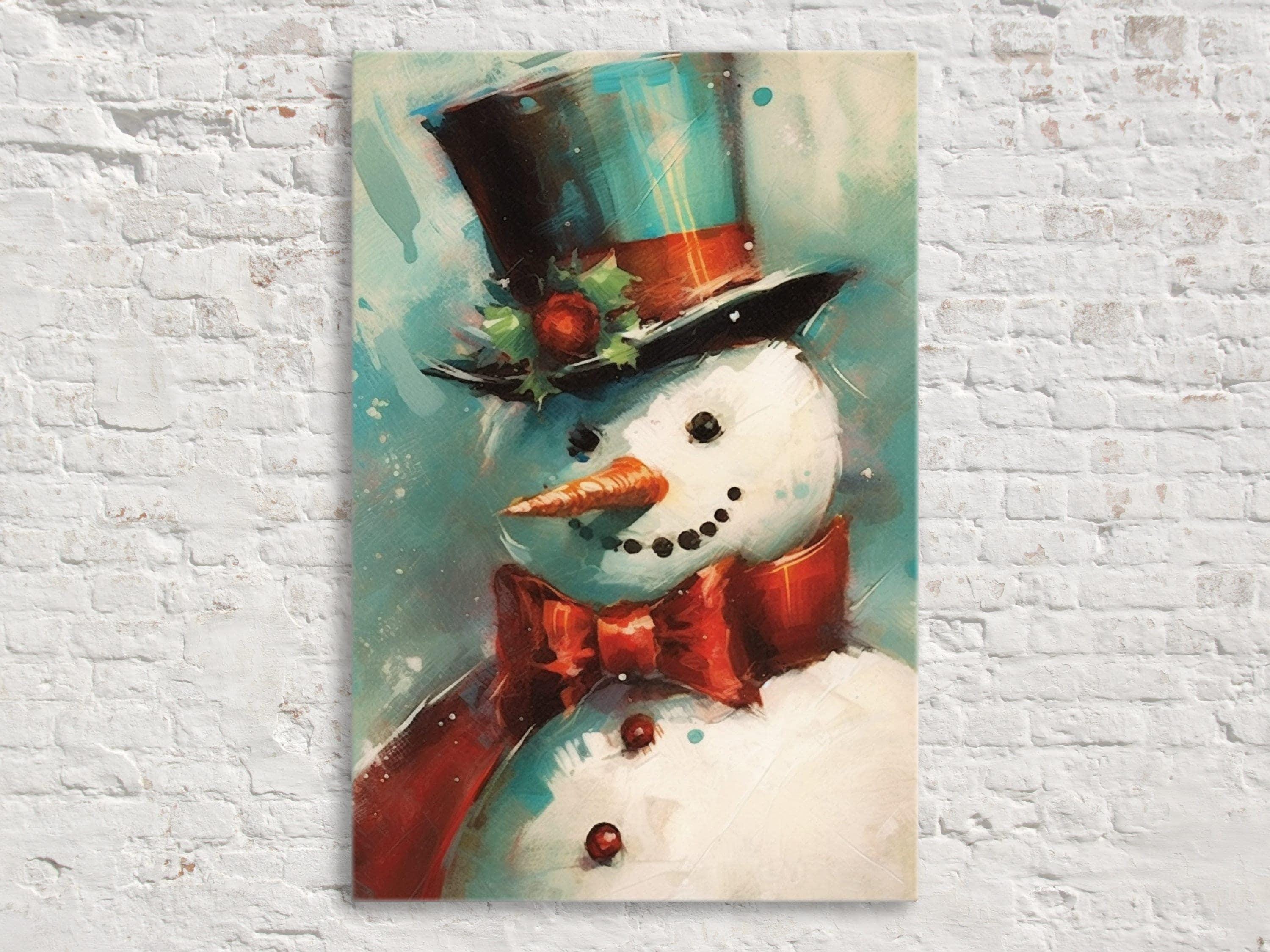 Frosty the Snowman Painting – Holiday Canvas Art | Gallery Wrapped, Ready to Hang