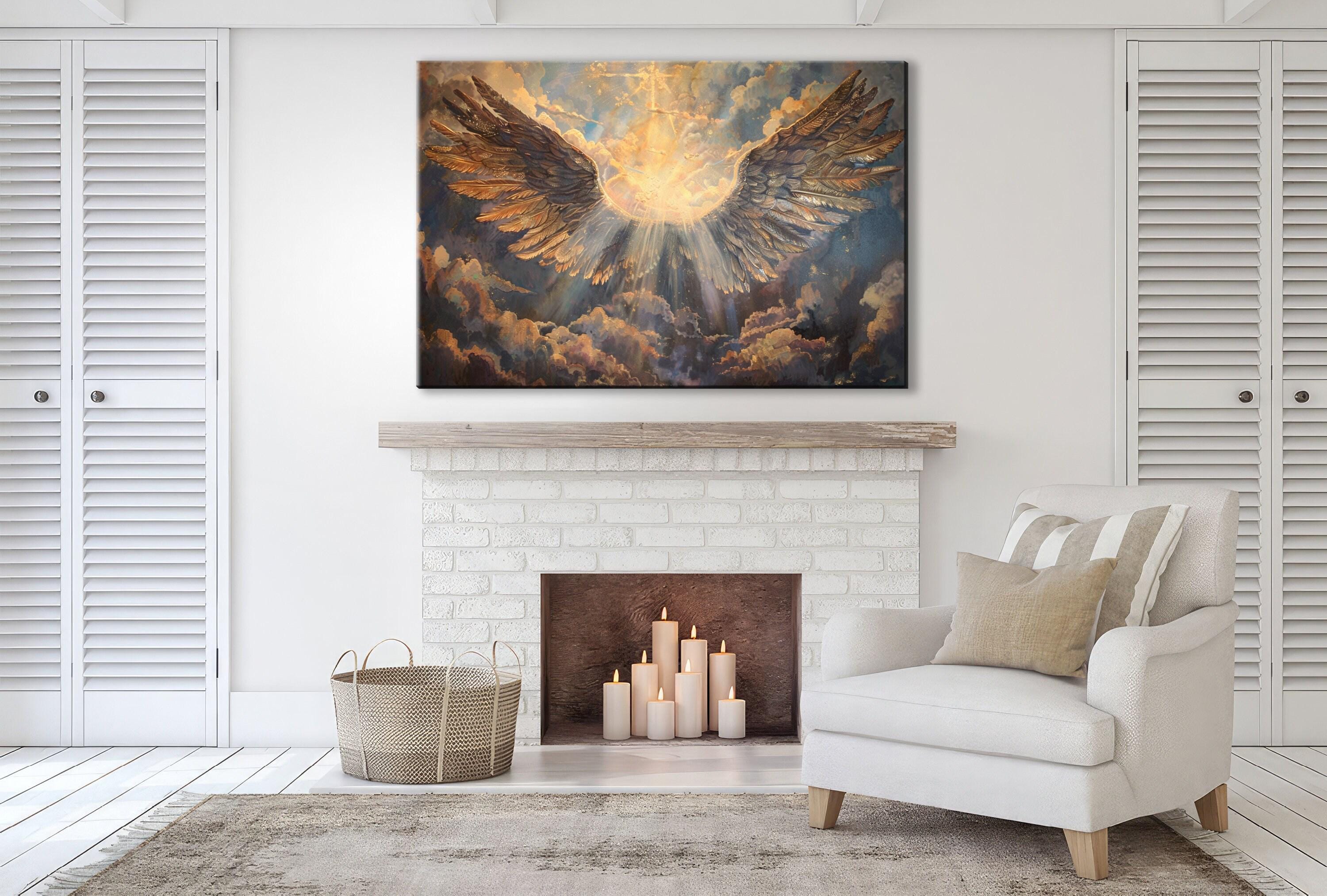 Angel Wings Artwork – Large Canvas Wall Art | Gallery Wrapped, Ready to Hang